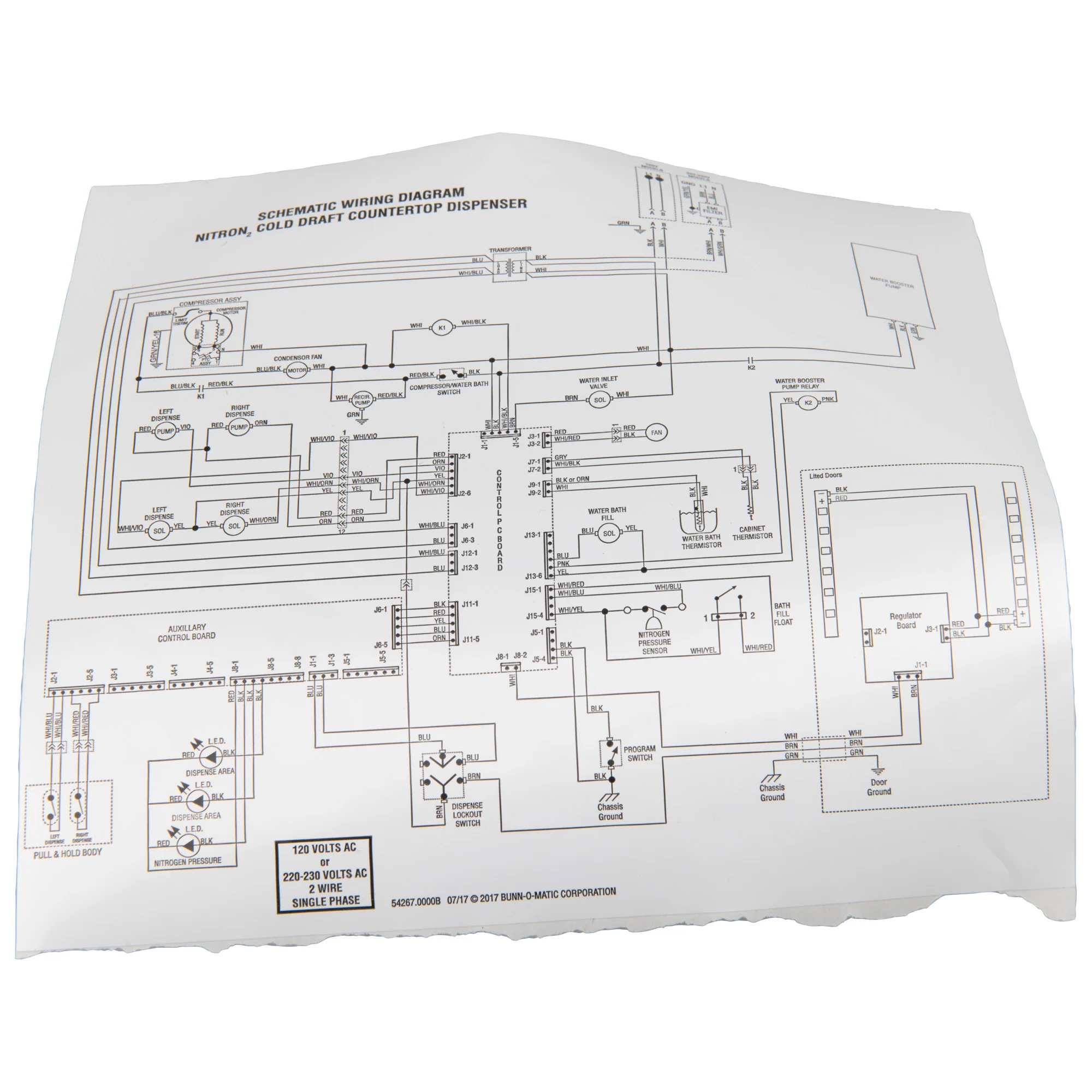 Bunn 54267.0000 Schematic Cbdspct 120V