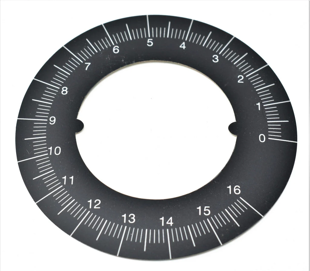 Mahlkonig 702914 Ek 43 - Adjustment Labels Black With Finer Markings 0-16